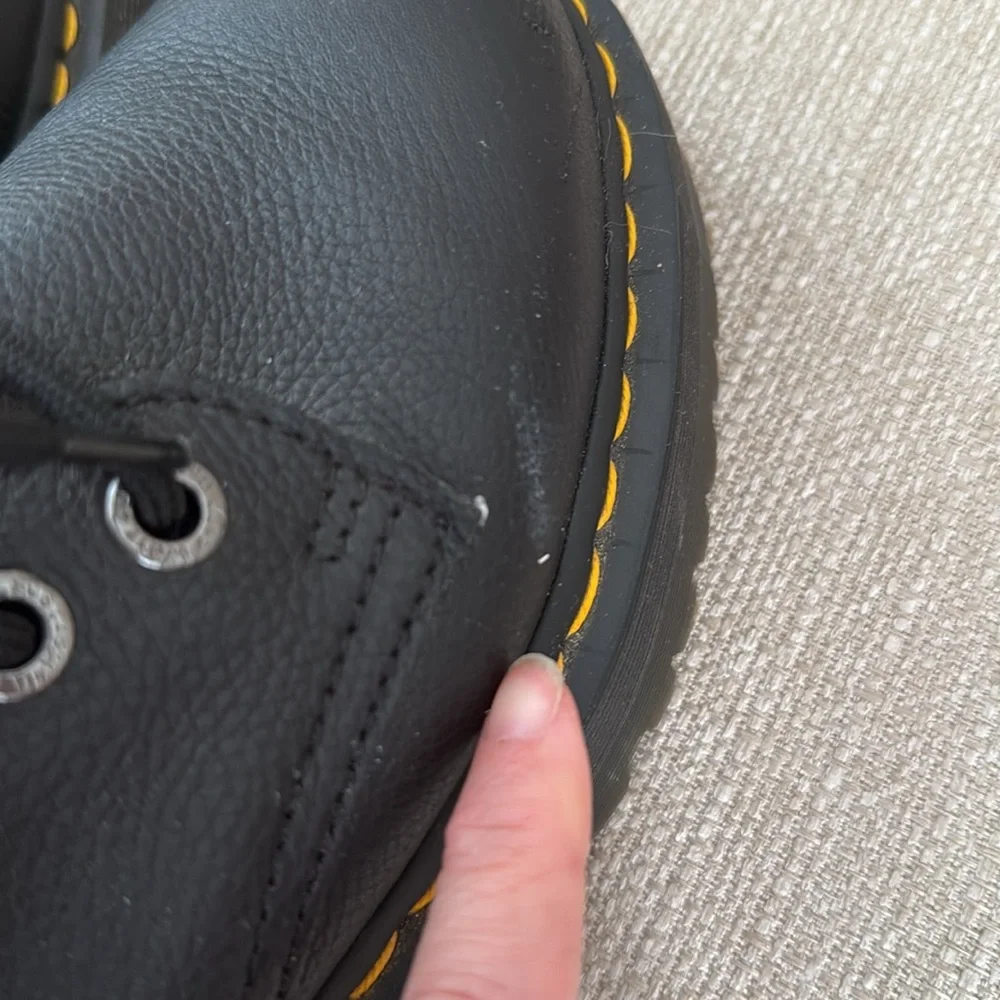 Dr. Martens Jadon lll women 7 Black Leather Boots platform - Picture 9 of 14